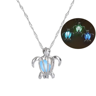 3 colors Turtle Glow In The Dark Necklaces women Hollow