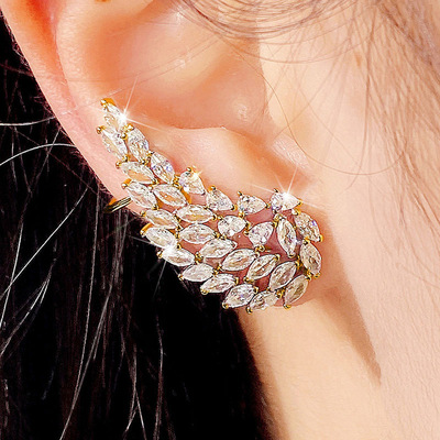 Brilliant Diamond Earrings Korean Angel Wings Earrings