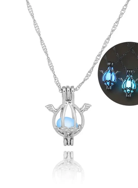 Lucky Angel wings Glow In The Dark necklaces Hollow