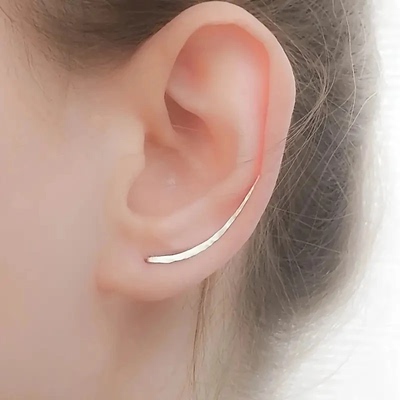 Minimalist Hook Earrings for Women Silver Color/Gold