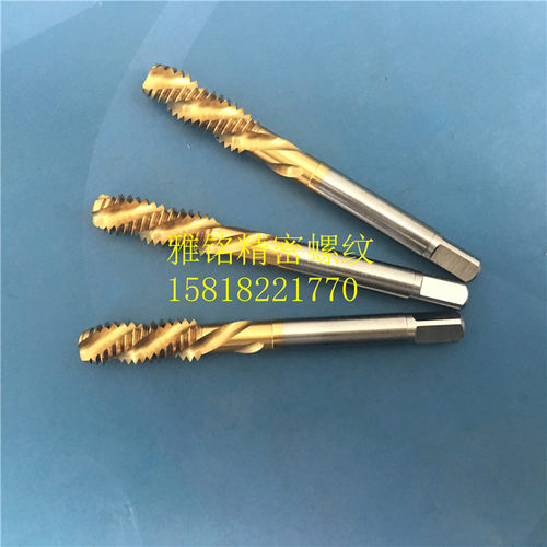 日本YAMAWA镀钛左旋反牙螺旋丝攻M7M8X1.25X1X0.75X0.5不锈钢丝锥