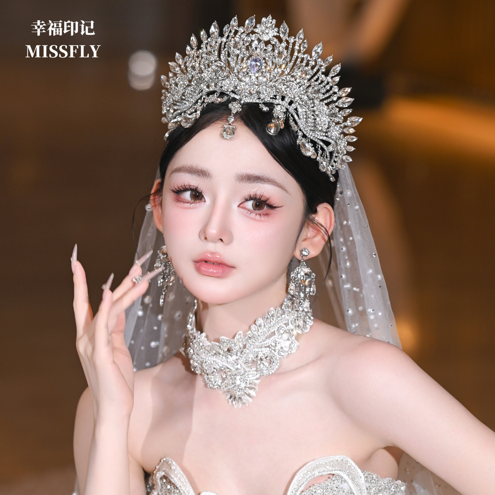 新娘婚纱皇冠婚礼结婚闪钻结婚头饰十八岁生日宴会礼服王冠发饰