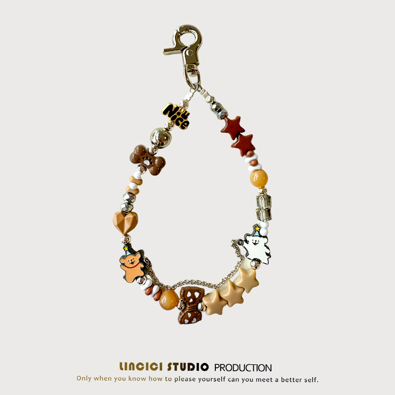 美拉德卡通链条狗狗手链