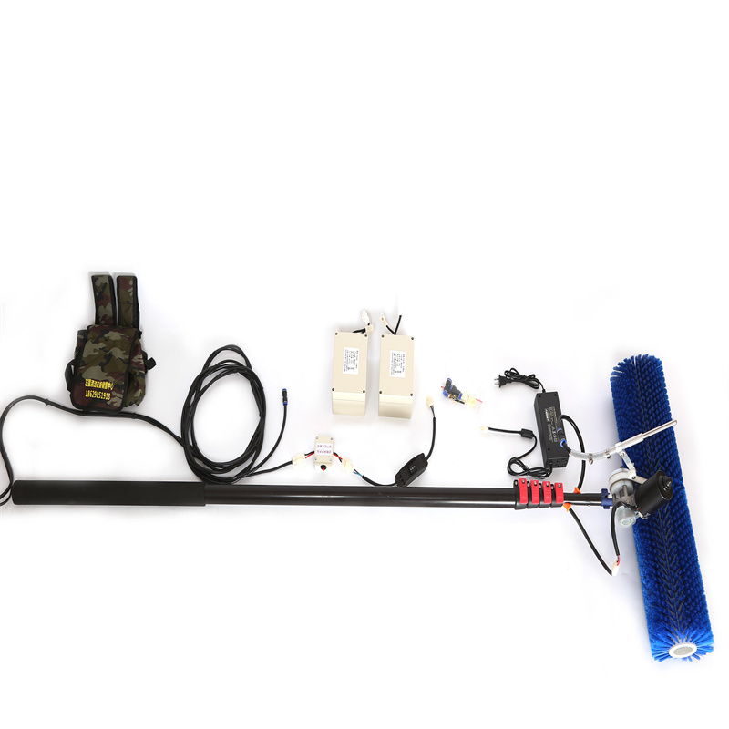 太阳能光伏板清洗机光伏组件电动一整套清洁工具屋顶滚刷清洗设备