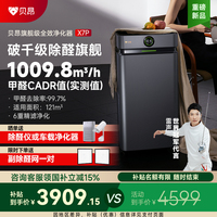 貝昂空氣凈化器家用新房除甲醛二手煙除菌全效升級(jí)數(shù)顯凈化機(jī)X7P