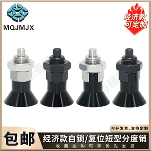 NDXNS不锈钢销头锁定短型旋钮柱塞分度销自锁复位紧凑型插销MC107