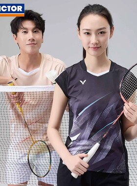 威克多VICTOR胜利T-60009羽毛球服男女运动短袖T恤比赛速干61009