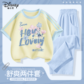 2026新款 儿童夏装 大童女装 独特漂亮童装 运动短袖 迪士尼女童夏套装
