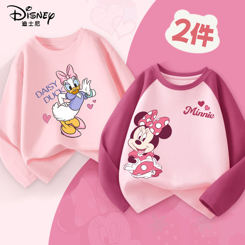 迪士尼女童长袖t恤2025新款春秋