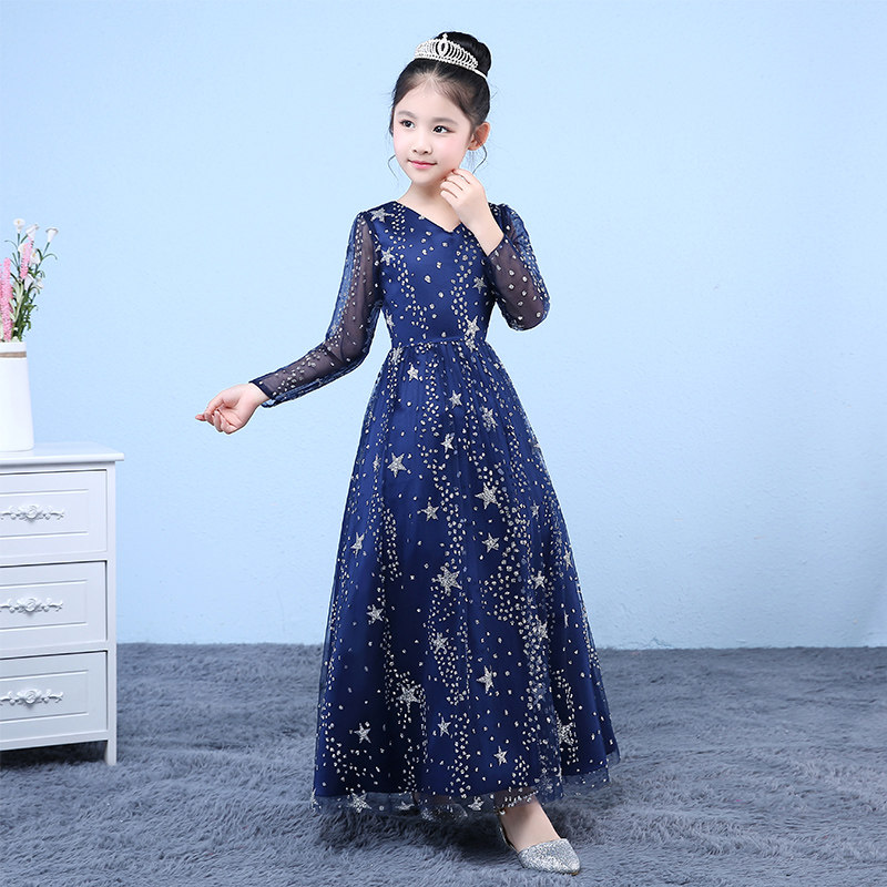 长袖音乐会钢琴演奏舞台公主裙