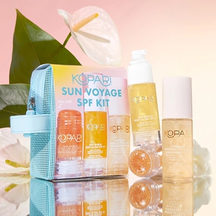 在途美代Kopari SUN VOYAGE SPF KIT 防晒旅行套装定妆喷雾防晒棒