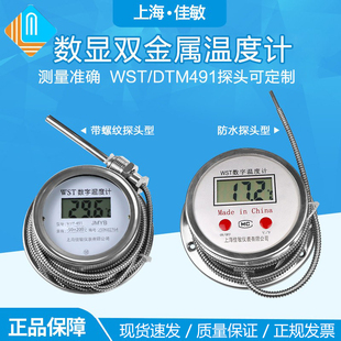 精密数显温度计WST/DTM491高精度酸碱温度表工业防水水温表测温仪