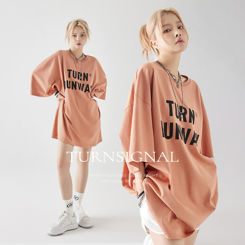 TurnSignal短袖T恤女中长款夏季图片