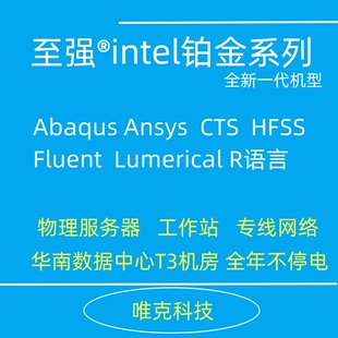 fluent cfx流体计算仿真CFDTD工作站出租用ansys服务器远程主机