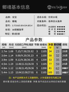 钓鱼竿超细偏魂鲫鱼超硬超轻杆调极细宝37钓鱼竿手竿28台双鲫鱼竿