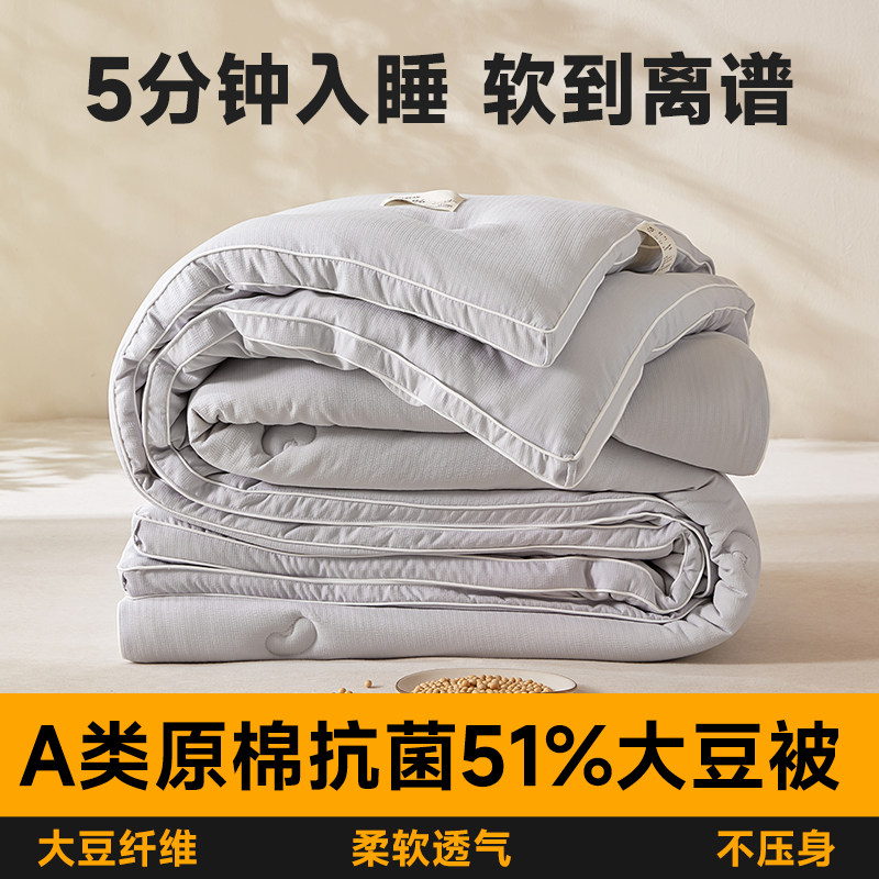 A类大豆纤维被子被芯冬被加厚保暖太空调被单人四季通用春秋棉被,床上用品,化纤被,淘宝优惠券,粉丝福利购,淘宝优惠卷