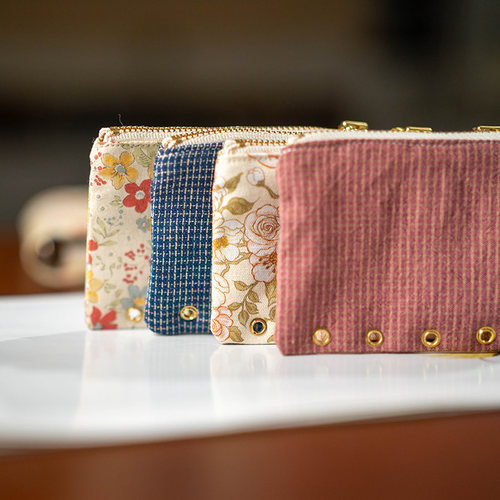 活页布艺拉链袋手账本收纳包