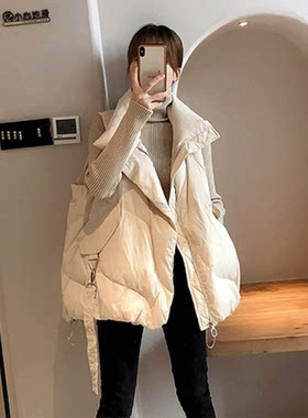 胖妹妹减龄宽松马甲外套坎肩