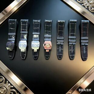 代用FM法兰克穆勒真皮手表带男法穆兰V45硅胶尼龙黑蓝色表链28mm