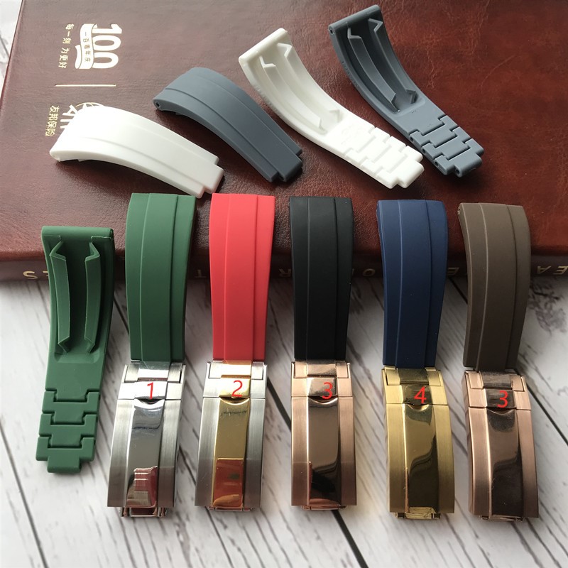 代用表带rolex黑水鬼迪通硅胶