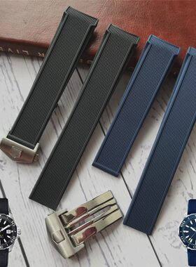 橡胶表带适用泰格豪雅竞潜300系列WAY211b/WAY111A卡莱拉22mm