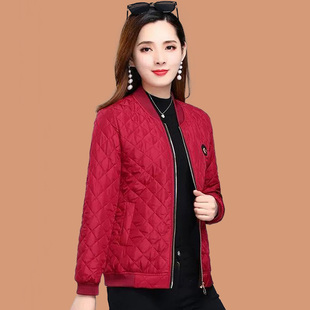 洋气上衣中老年妈妈秋冬轻薄款 大码 小棉袄 外套2025新款 棉衣女冬季