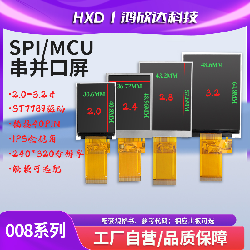 IPS全视角高清显示屏串并口可选