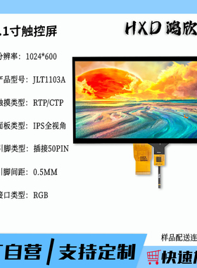10.1寸插接50P标准RGB接口可做串口屏充电桩1024*600可开发触控屏