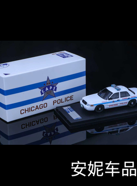 【安妮现货】Rollin 1:64俄勒冈州CV 芝加哥警车合金静态汽车模型