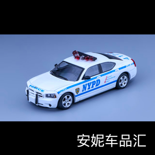 Rollin 1/64 2008 道奇战马nypd纽约警车系列静态模型摆件