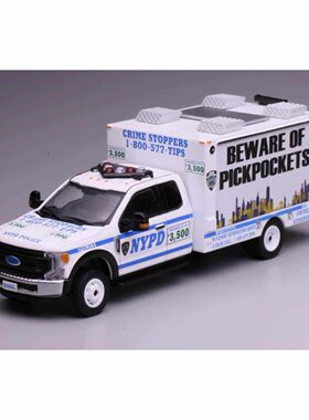 【安妮】596 1：64 NYPD宣传车F550 合金汽车模型