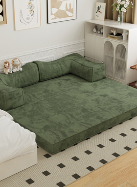 模块布艺沙发压缩沙发床折叠2026新款小户型出租房客厅双人榻榻米