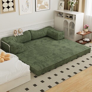模块布艺沙发压缩沙发床折叠2026新款小户型出租房客厅双人榻榻米