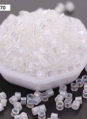 MIYUKI日本进口御幸DB670/DB635古董珠1.6mm白色丝质丝光拉丝猫眼