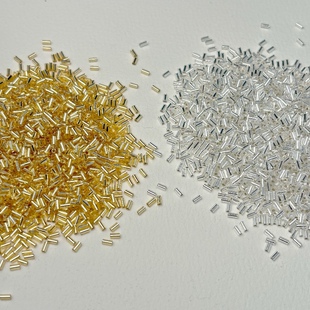 日本御幸透明灌银管珠#1银色灌银管珠#3金色灌银管珠串珠diy手工