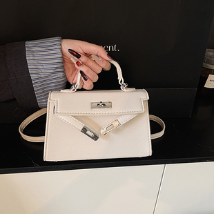 mini二代凯莉包女高级感手提包2026新款 百搭单肩斜挎包