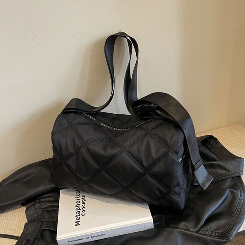 枕头包菱格大容量日韩单肩斜跨包