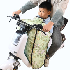 电动车儿童座椅挡风被前置开叉内搭被宝宝防风亲子防风罩四季通用