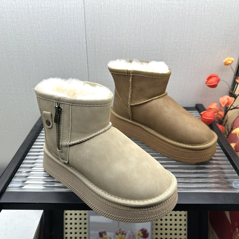 2025冬季真皮羊毛防水韩版厚底雪地靴女保暖毛绒短靴防滑女棉靴,女鞋,时尚雪地靴,淘宝优惠券,粉丝福利购,淘宝优惠卷