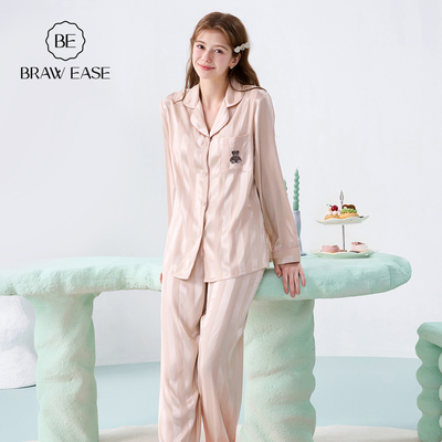睡衣女夏冰丝夏季长袖缎面高级感丝绸情侣家居服2025新款男士夏天