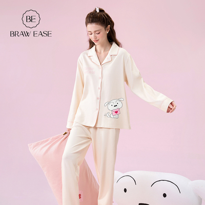BE蜡笔小新抗菌防螨女睡衣秋