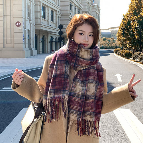 韩版浪漫烟雨渐变秋冬韩版围巾