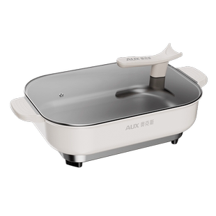 奥克斯电烤肉锅电烤盘烤鱼炉烤涮一体锅不粘家用多功能电烤锅烤炉