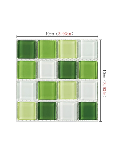 Мозаика, водонепроницаемая самоклеющаяся термостойкая наклейка, 10 штук