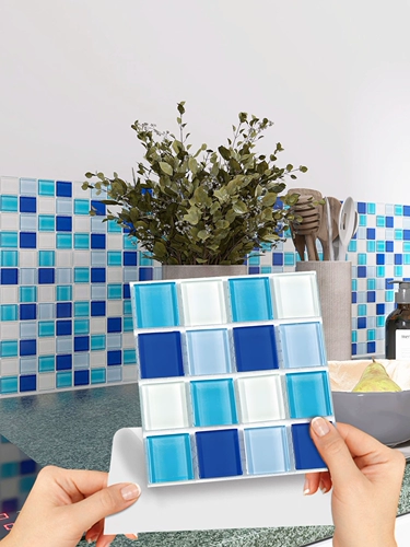 Мозаика, водонепроницаемая самоклеющаяся термостойкая наклейка, 10 штук