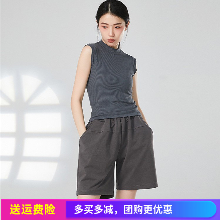 无袖上衣舞蹈服共妍短款阔腿裤