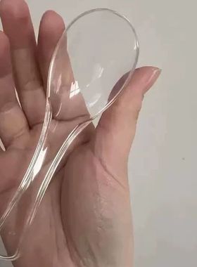 硬勺大号独立包装一次性勺子808水晶勺透明汤勺甜品鱼丸勺50个