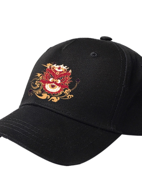 木禾图腾棒球帽休闲ins国潮醒狮