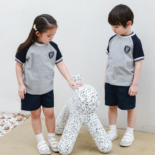 幼儿园园服校服中小学生班服幼稚园夏装纯棉英伦学院风运动服定制