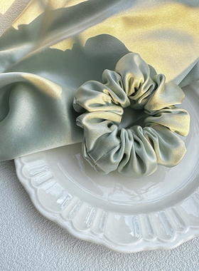 30姆米发圈100%真丝发圈4cm/6cm桑蚕丝大肠圈不伤发发绳女高级感